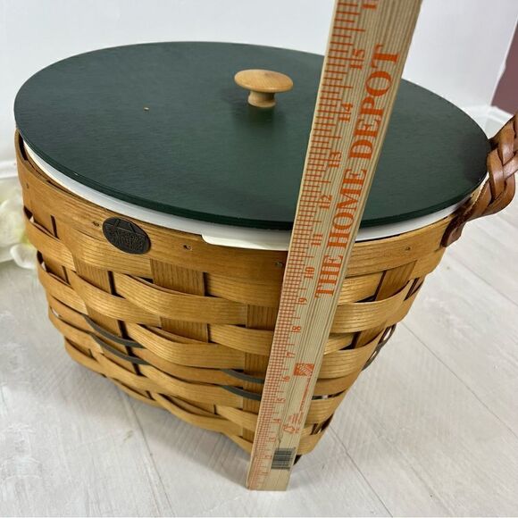 Vintage Peterboro Wooden Round Picnic Basket - Picture 4 of 10
